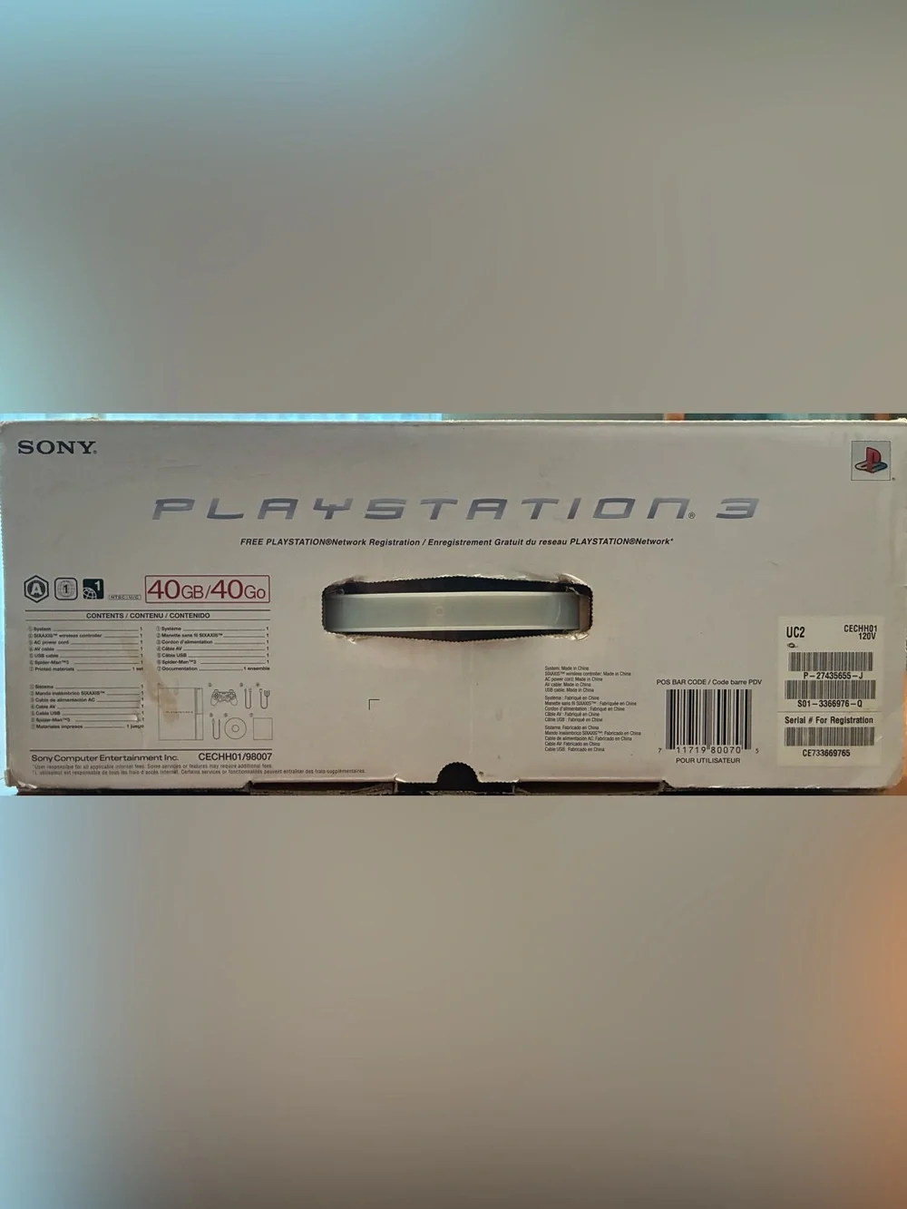 PS3 Phat 40gb Limited Edition Spider-Man 3 with controller and original discs